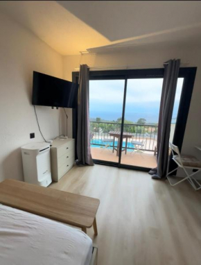 Studio Emeraudes vue Mer avec piscine fond